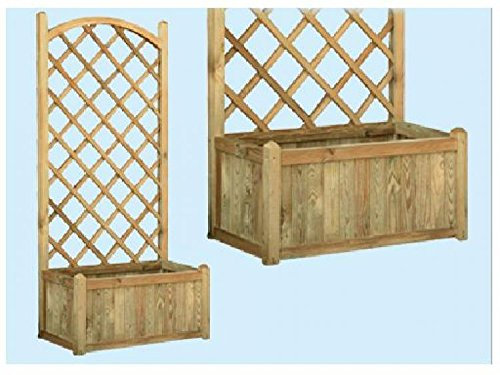 Jardinière en bois lasa imprégné avec panneau de fleurs, ameublement de jardin