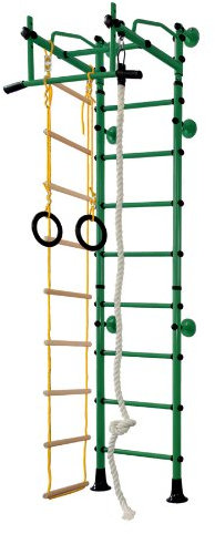 NiroSport Sprossenwand Kletterwand M2 Grün Turnwand Klettergerüst Kinderzimmer Kinder Indoor Klimmzugstange