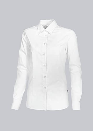 BP 1560-682-21-42 Bluse für Frauen, Lange Ärmel mit Manschetten, 125,00 g/m² Stoffmischung mit Stretch, weiß, 42