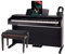 Classic Cantabile DP-210 RH Pianoforte digitale - 88 Tasti con meccanica a martelletti - Pianola musicale con USB to host, 64 polifonia, 24 voci, 3 pedali - Set con panca e cuffie - Palissandro