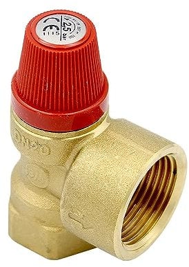 Caleffi Membran Sicherheitsventil 3/ 4 x 1 Zoll Ansprechdruck 2,5 bar Überdruckventil Druckventil Heizungsventil Druckbegrenzungsventil Membranventil