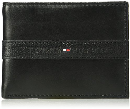 Tommy Hilfiger Portafoglio Uomo Americana Stripe Bifold in Pelle