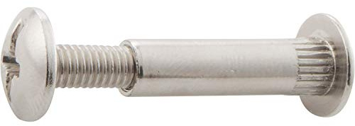 VASALAT VAS149 Verbindungsschraube - M 6, Kreuzschlitz, ø8, Holzstärke 35-40, Zink vernickelt Inhalt: 10 Stück, 35-40 mm
