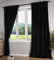 Gardinenbox Verdunkelung Vorhang »Milano« Samt Blickdicht Schlaufenband Tunneldurchzug Blackout Bügelband kürzbar Schwarz 2 Stück HxB 280x135 cm, 20357