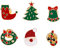 BESTOYARD Weihnachten Brosche Emaille Pins Weihnachtsbaum Glocken Stumpf Kranz Form Abzeichen Weihnachten Deko 6 Stück