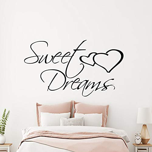 Wandtattoo mit inspirierendem Zitat von Sweet Dreams, Vinyl, für Schlafzimmer, Geschenk v017