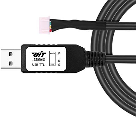 WITMOTION USB to TTL UART Converter Cable with CH340 Chip, Terminated by 4 Way Female Socket Header, Serial Adapter (1m/3.28ft, Black), Windows 10,8,7, Linux MAC OS