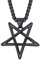 PROSTEEL umgekehrt Stern Anhänger Halskette schwarz Satan Solomon Pentagramm Glückbringer Amulett mit 55+5cm Weizenkette für Männer Jungen religiöser Modeschmuck für Weihnachten