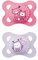 MAM Original Schnuller im 2er-Set, zahnfreundlicher Baby Schnuller aus nachhaltigen & bio-erneuerbaren Materialien, Sauger aus MAM SkinSoft Silikon, mit Schnullerbox, 0-6 Monate, Fuchs/Eule