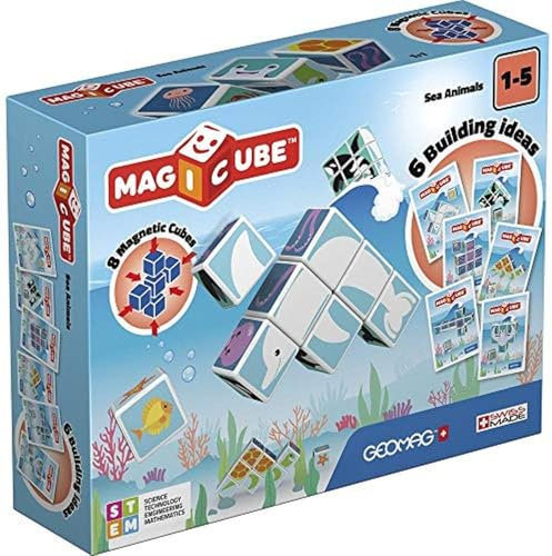 Geomag Magicube 146 - Sea Animals - 8 Magnetwürfel für Konstruktionen