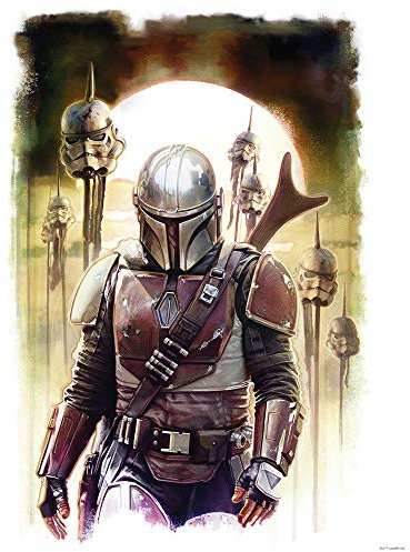 Komar Star Wars Wandbild | Mandalorian Impaler | Dekoration, Poster, Kunstdruck | Größe 40 x 50 cm | WB-SW-016-40x50, bunt