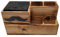Luxshiny Salon Schere Halter Rack Holz Friseur Schere Lagerhalter Friseur Kämme Clips Desktop Schreibtisch Organizer Zubehör für Salon Büro zu Hause