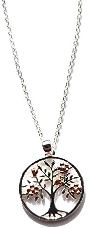 Equilibrium Blossom Tree of Life Two Tone Necklace