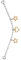 Julie Julsen JJCG25507-3 Damen Uhrenkette Collection Charming Herz Sterne 10 cm