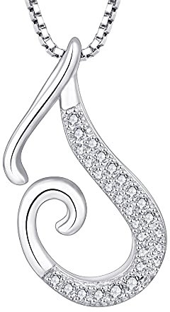 starchenie 925 Silber Buchstaben Halskette J Anhänger Initiale mit 3A Zirkonia für Damen Geburtstagsgeschenk