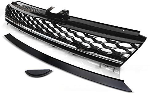 Griglia anteriore compatibile con Volkswagen Golf 7 Hatchback Variant anteriore centrale Grill Sport GV-247 Grille Sport Nero Cromato