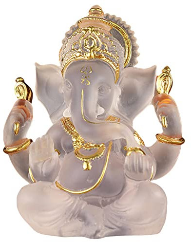Baoblaze Ganesha Elefant Gott Statue Harz handgefertigte Skulptur Buddha Figur Dekoration für Heimdekoration Handwerk Geschenke - Weiß