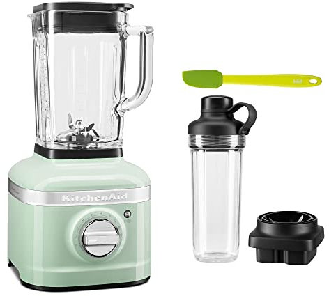 Kitchenaid Artisan Standmixer-Starter-Set K400 (5KSB4026EPT) - inkl. Mixbehälter-Set 500ml (5KSB2030PJB), Mini-Teigschaber