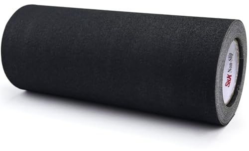 S&X Anti Slip Tape 30cm x 10m, Skateboard Grip Tape Roll High Traction Non Slip for Steps, Stairs, Decks Waterproof and Durable, Black