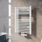 SUNXURY Badheizkörper 500x700 mm Handtuchheizkörper Mittelanschluss Handtuchwärmer Heizkörper für bad 456 Watt, Weiß (RAL 9016) Badheizkörper mit Weiß Multiblock Thermostat