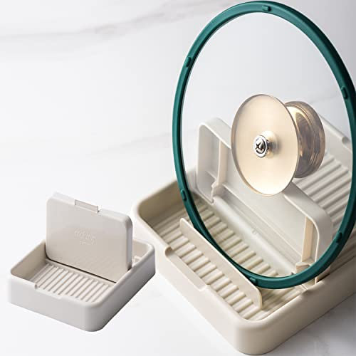 Lot de 2 repose-cuillères avec support de couvercle pour cuisinière, louche de cuisine, spatule, louche, couvercle de pot pour comptoir de cuisine, repose-ustensiles pour comptoir, accessoires de