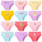 Domee Girls Knickers Cotton Underwear Pants Briefs Underpants Pack of 12 Teacup Cat + Unicorn + Hat Duck 2-4 Years (Manufacturer Size S)
