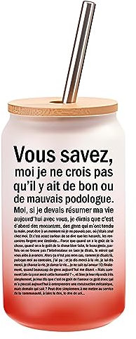 Verre Cocktail podologue situation homme | Idée Cadeau Verre à Eau avec Paille