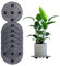 Lot de 6 Soucoupe Round pour Pot de Fleur, Support de Pot à Fleurs pour extérieur intérieur for Interior Bonsai Terrace, Protecteur du Sol, Diamètre 11,8 Pouces, Noir