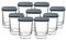 Lacor - 69438 - Vasos Yogurtera, Tarro de Cristal Transparente, 9 Unidades, Apto para Lavavajillas, Libre BPA, Capacidad: 170 ml
