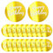20 Stück Happy Birthday Cake Topper Acryl, Mini-Spiegel-Cupcake-Topper Runder Acryl-Kuchenaufsatz Personalisierbar für Geburtstagsparty Cupcake-Kuchenaufsatz DIY-Dekorationen (Gold)