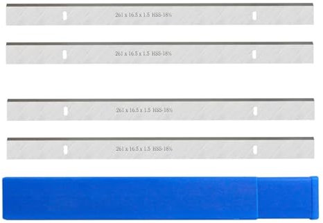 Generic 4 Pcs Thickness Planer Blades 261x16.5x1.5mm HSS, For HMS1070 For JET JPT-10B For GADH 254 P