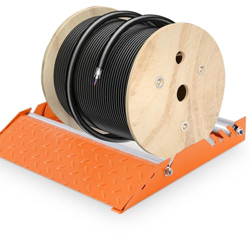 Wire Dispenser Electrical Wire Rack Multi Purpose Cable Reel Roller Wire Dispenser Rack 1100lb Capacity for Cable Reel 12”-27”in diameter (Middle)