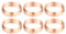 PATIKIL 22mm Tube Embouts de Manchons de Compression OD, 6Pcs Kit d'Assortiment de Raccords à Compression de Raccords de Virole en Cuivre pour Gaz d'Eau d'Air