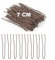 Haarnadeln Groß 100 Stück, 7cm Braun U-förmige Haarklammern für dickes Haar, Bobby Pins mit Aufbewahrungsbox, Haarklemmen Damen, Haarschmuck für Frauen bei Hochzeit & Friseursalon (Braun, 7 cm)
