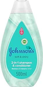 Johnson's Baby Shampoo e Balsamo 2in1, Morbido e Lucente, (samicash Confezione da 12 (500ml)