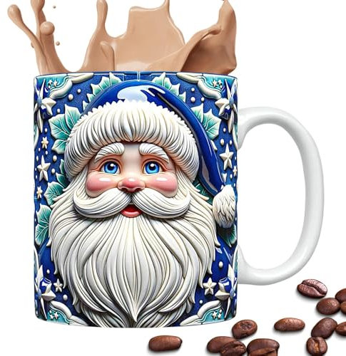 Tasse vintage Père Noël, tasses à café, tasses de Noël, tasses de Noël, tasses de vacances, tasse de bureau, tasse en céramique pour café, tasse à thé de Noël, tasse de chocolat chaud, tasse de Père
