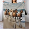 Pferd Decke Wohndecke Warm & Kuschelig Waschbar, Überwurf Ideal Für Draußen, Camping, Couch, Bett, Reisen – Superweiche Wolldecke （140×180cm）