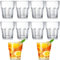 LATERN 10Pcs Acrylic Plastic Tumblers, 250ml Unbreakable Acrylic Drinking Glasses Reusable Clear Plastic Cups BPA Free Stackable Tumblers for Party Cocktail Picnic Party Juice Whiskey Wine