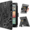 HoYiXi Étui Universel pour 6.8''/7 Kindle eReader Compatibilité Pocketbook/Tolino/Kobo Clara HD/Kobo Clara 2E/Paperwhite 6.8” 7“ Cover Case Fonction Debout de Support Coque Housse,Montagne Noire