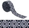 Hobbspring 5 Yards Elastisches Jacquard-Band 48mm breite Boho Spitzenverzierungen Besatz Mit Ethnischen Bestickten Bändern Mit Schwarz Weißem Rautenmuster Für Kleidungsaccessoires