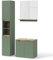 Vicco Badmöbel-Set Marelle, Badezimmerschrank-Set, Grün/Artisan, 3 Teile, mit Hochschrank