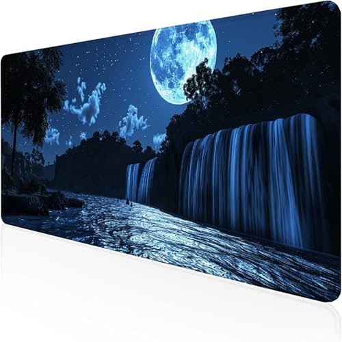 Frau Mauspad 1500x800mm, Gaming Mauspad Grün Schreibtischunterlage with Stitched Edges Wassxerdicht Non-Slip Rubber Base Mauspad XXL für Pc, Büro Gaming Zubehör Laptop, Geschenke für Männer 5-S