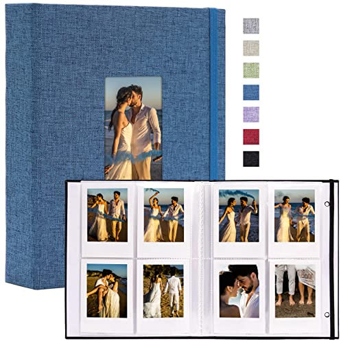 Vienrose Polaroid Fotoalbum Mini – 208 Fotos, Kompatibel mit Fujifilm Instax Mini 9/11/12/Evo & Polaroid Snap (Blau)