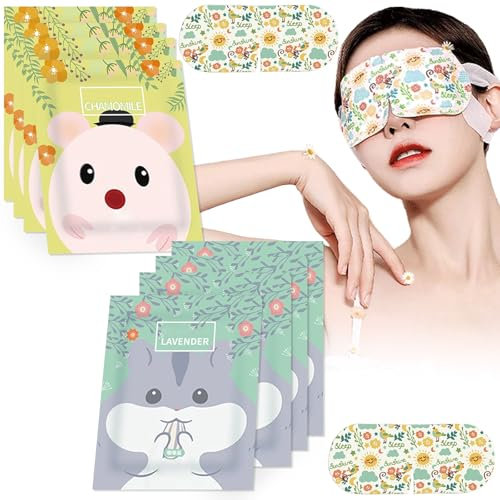 Leogony 20 Packs Heated Eye Mask for Dry Eyes, Self Heating Steam Eye Mask for Dark Circles and Puffiness, Relief Stress Eye Fatigue (Chamomile + Lavender)