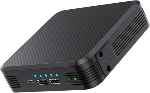 65W PD Laptop Powerbank, 20000mAh Powerstation Externer Akku mit 100W AC Steckdose Tragbares Ladegerät für Camping und Outdoor, USB-C Schnellladung, Notfallstromversorgung