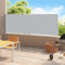 HOMTAKIE - Toldo lateral retráctil para patio (200 x 500 cm), color gris