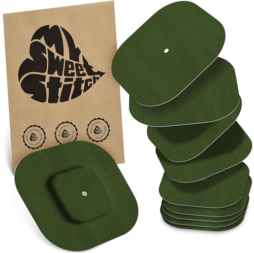 MySweetStitch – 10–25× Cerotto Simplera quadrato, overpatch 70 mm, delicato sulla pelle, impermeabile e traspirante (Olive-Green, 10)