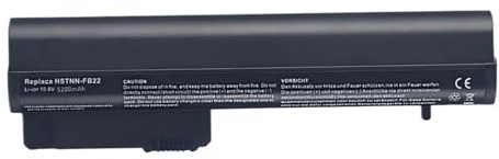 Batterie pour Ordinateur Portable, Compatible avec HP EliteBook, 2530p 2540p HSTNN-FB22 HSTNN-XB21 HSTNN-XB22 RW556AA 404886-241 404886-621 404887-241 411126-001