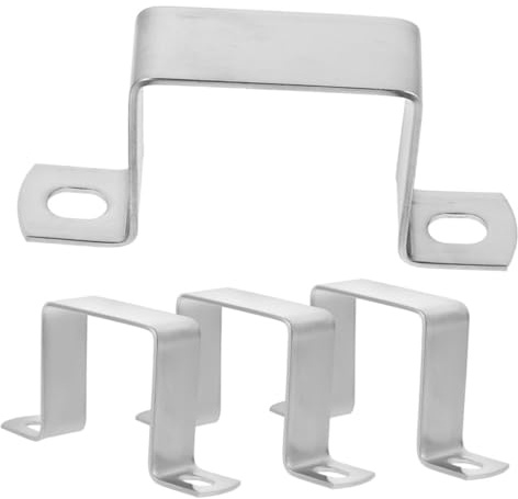 Toddmomy 4 pièces Lot Colliers Serrage Tube Carré Acier Inoxydable U Support Robuste pour Porte Fenêtre Abri Montage Facile