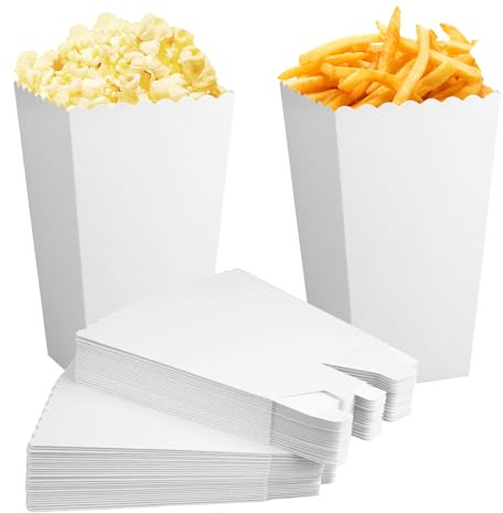 50 Piezas Bolsas De Palomitas De Maíz 5x7.5x11.5 Cm Cajas Palomitas Carton | Caja Palomitas, Caja De Palomitas De Maíz, Fácil De Montar para DIY Cine Navidad Cumpleaños Boda Candy Bar Fiesta